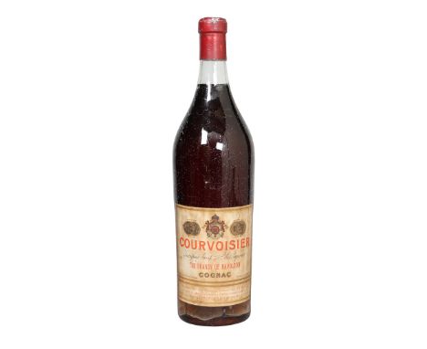 A LARGE COURVOISIER COGNAC ADVERTISING BOTTLE. Early 20th century, 49cm high 13cm diameter. CR*  general marks and wear, dent