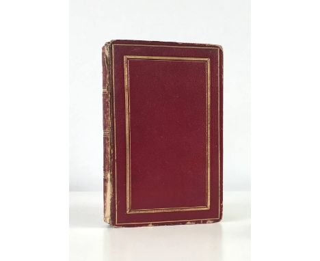 ANNIE BROADBENT 1885, small octavo manuscript, worn red roan binding, mixture of verses, seaweed, drawings and music. Probabl
