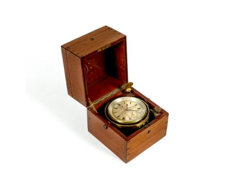 A VICTOR KULLBERG MARINE CHRONOMETER, No. 9270, formerly of the H.M.S. Niger, with silvered dial bearing maker's name "...mak