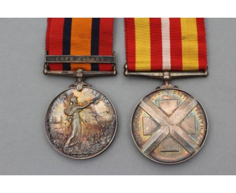 A VICTORIAN SOUTH AFRICA MEDAL, with ribbon and Cape Colony bar, inscribed "Capt. E. W. C. DILLON. K. R. R. C." King's Royal 