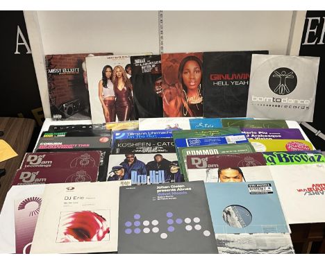 A job lot of assorted R&amp;B / hip hop LP records 