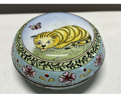 A Chinese cloisonné and enamel box 