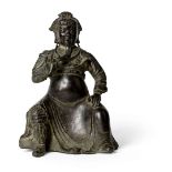 CHINESE BRONZE FIGURE OF GUANDI