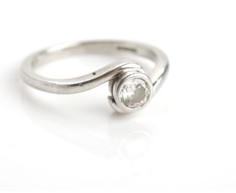 DIAMOND SOLITAIRE RING
the brilliant cut diamond approximately 0.29 carats, in platinum, size K-L