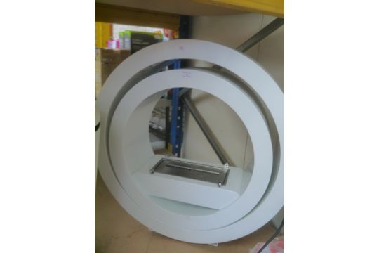 Globus White Colour Round Bioethanol Fireplace Missing Protection