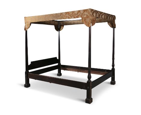 A CHIPPENDALE FOUR POSTER BED, PHILADELPHIA, CIRCA 1775the stop-fluted front posts above 'Marlborough' legs and block feet jo