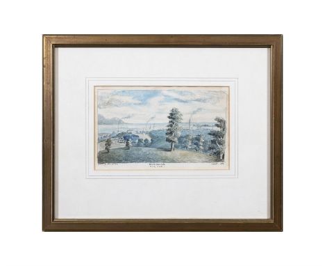 WILLIAM GREENLEES, 19TH CENTURY A View of Dundalk, Co. Louth Watercolour, 11 x 18 Signed, inscribed and dated October 1st, 18