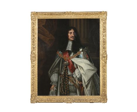 ATTRIBUTED TO SIR GODFREY KNELLER (1646-1723) Portrait of Charles II, three quarter length, wearing the Order of the Garter a