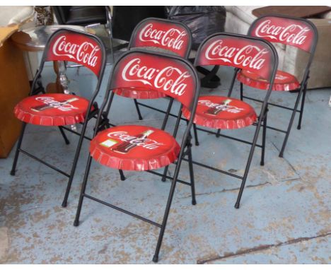 COCA COLA TERRACE CHAIRS, a set of five, vintage 1950s American style, 80cm H. (5)