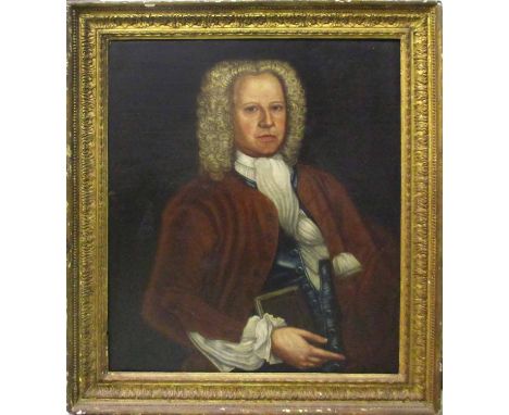 LATE 18th/EARLY 19th CENTURY SCHOOL 'Portrait of a Gentleman - possibly named Perks', a publisher in Monkton Comde Bath, oil 
