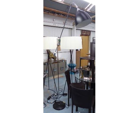ORIGINAL BTC TASK OVERREACH FLOOR LAMP, by Peter Bowles, 180cm x 308cm H x 21cm.