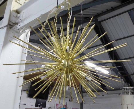 CEILING LIGHT, Sputnik style 1960's Italian style, 150cm drop.