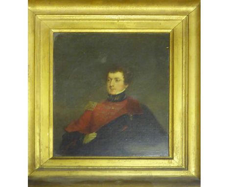 19th CENTURY ENGLISH SCHOOL 'Portrait of the Prince Regent', oil on canvas, 25.5cm x 20cm, framed. 