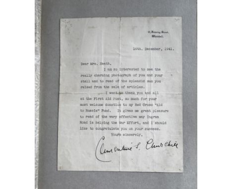 Historical collection multi signed, Clementine Churchill 1941, Edward Duke of Windsor and Wallis Simpson, Louis Mountbatten, 
