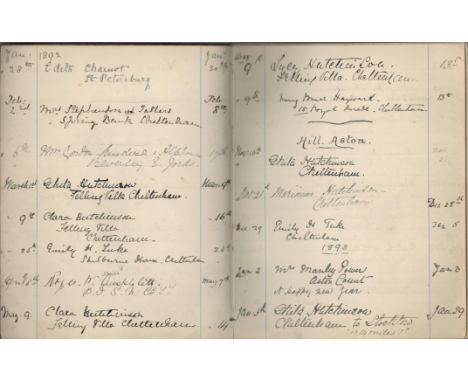 Frank Hutchinson, Sir Walter Francis Hely-Hutchinson. Multi signed visitors book 1891 onwards The Old Hill Ross Visitors book