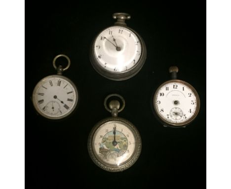 WILL READER, A LATE GEORGIAN OPEN FACED SILVER POCKET WATCH With painted Arabic numerals on a white enamelled dial, the fusée
