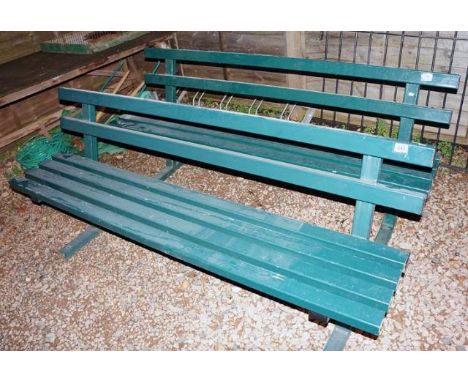 Metal garden bench