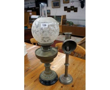 Victorian paraffin lamp & student lamp