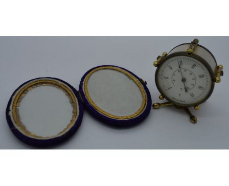 Oval double photograph frame & French thermometer  10-20