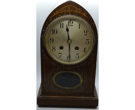 Mahogany mitre mantle clock  30-50