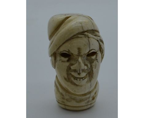 Ivory walking stick - top Sailors head  50-70