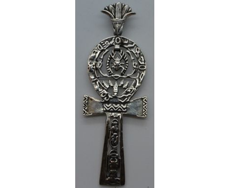 Silver Inca cross pendant  12-15