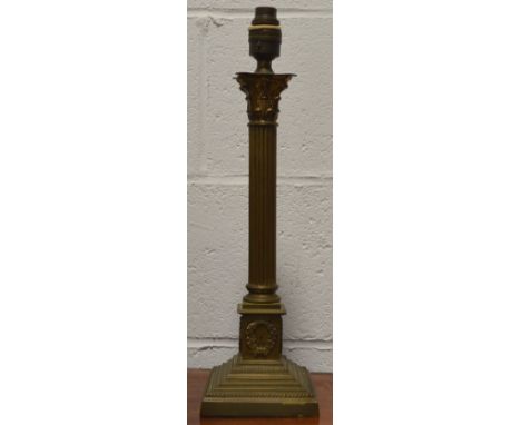 Brass column table lamp  10-20