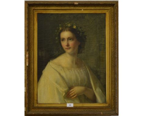 Guido Schmitt oil painting - portrait of a Woman - Heidelberg 1838 16'x21' 300-500