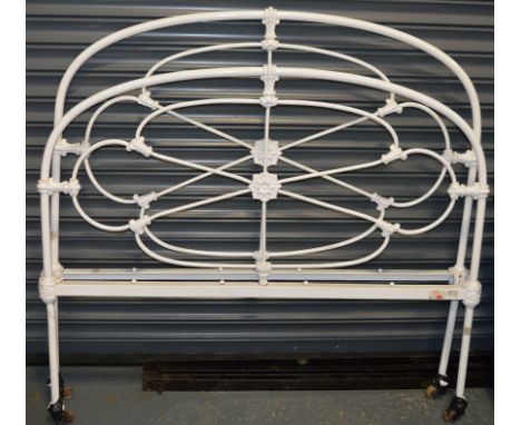 Heals white painted metal bed with spring base  30-50