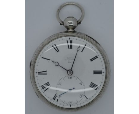 Silver pocket watch Goffe Falmouth No 822 case dated London 1825  400-600