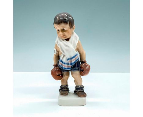 Dahl Jensen figurine of boxer. DJ Copenhagen backstamp. Artist: Jens Peter Dahl JensenIssued: 20th CenturyDimensions: 2.75"L 