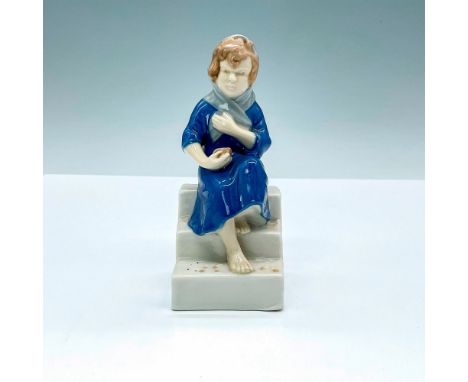 Porcelain figurine in blue, and grey tones on white. Crossed swords backstamp with oval hilts 1859. Issued: 20th CenturyDimen