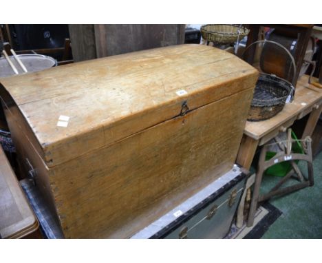 A pine dome top trunk circa 1880
