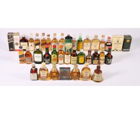 Collection of approximately forty whisky and other miniatures to include BELL'S Islander 40% vol, BELL'S very old liqueur sco