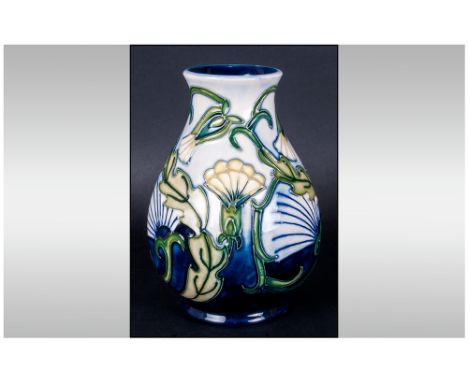 Moorcroft Special Occassions Globular Shaped Vase, 'Rough Hanks Beard' Pattern Designer Rachael Bishop. Date 1997. 5.5'' in h