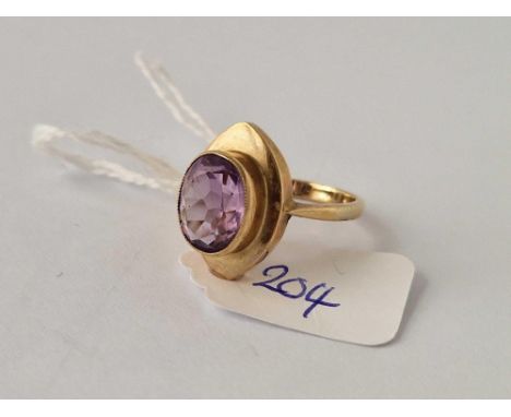 An amethyst ring in 9ct size K 4g inc