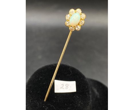 A opal cluster stick pin  