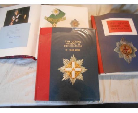 MAYCOCK, R. The Queens Orders & Decorations 3 nicely bnd. fol. albums of photos, Palace letters etc.relating to QEII orders &