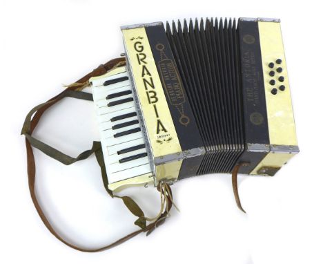 A Grambia piano accordion with Antoria bellows, a/f. 