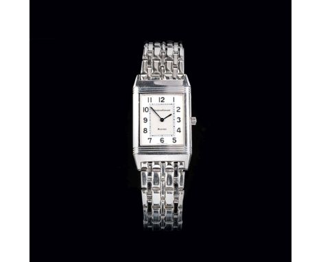 Jaeger-LeCoultre. Armbanduhr&nbsp;'Reverso'. Edelstahl. Zustand Tragespuren. Momentan nicht lauffähig. Quarz. Versilbertes Zi