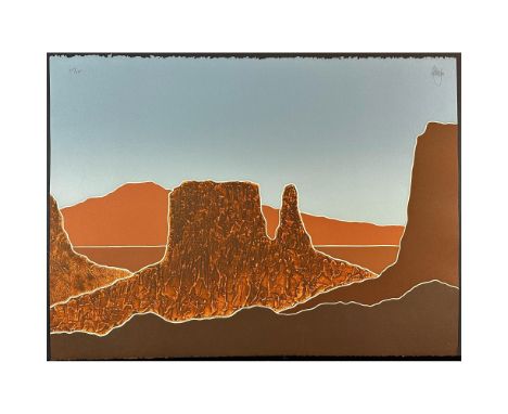 Serigraph titled Mesa Petaca. Year 1980. Signed top right corner numbered 214/250. Sight size 30" x 22"