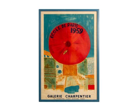 Lithograph for the exhibition "Ecole de Paris 1959" held at the Galerie Charpentier, Paris. Art Brut artist Rene (Bro) Brault