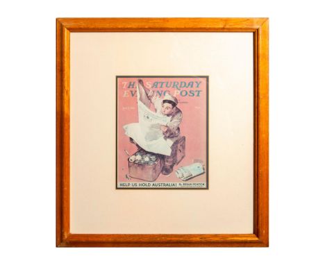 This custom frame print on board is based on the Saturday Evening Post cover for April 11, 1942 "Willie Gillies: Hometown New
