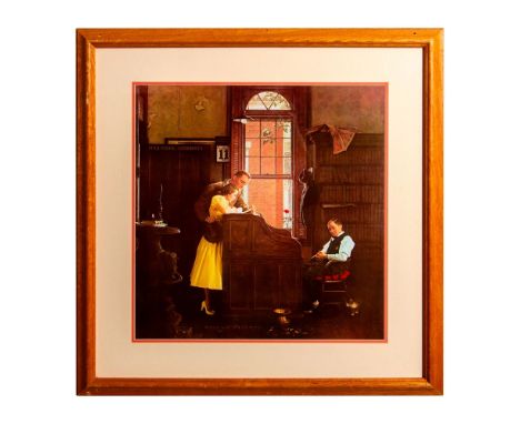 This is an excellent custom frame print on board based on the painting that Norman Rockwell made for the Saturday Evening Pos