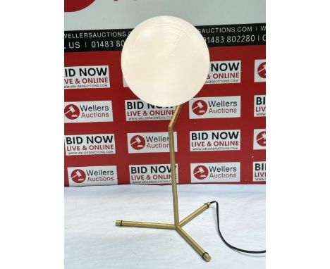 FLOS HIGH BRUSHED BRASS LAMP, 53CM HIGH / RRP: £470 / POWERS UP, NOT FULLY TESTED / G10