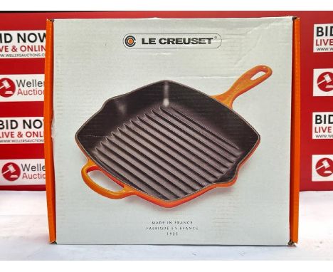 LE CREUSET SIGNATURE SQUARE SKILLET / VOLCANIQUE FLAME / NEW SEE IMAGES / H69