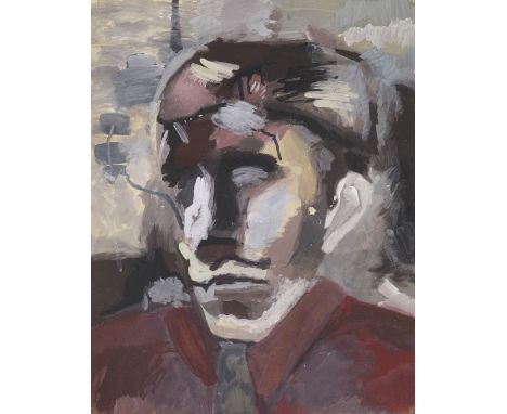 YAKOVLEV, VLADIMIR(1934–1998) Portrait of Vladimir Mayakovsky , signed&nbsp; and dated 1973.Gouache and tempera on paper, 74 