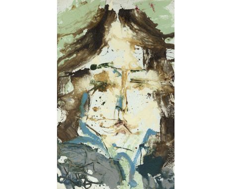 ZVEREV, ANATOLY(1931–1986) Portrait , signed with initials.Oil on cardboard, 78.5 by 48.5 cm (image size).Provenance: Acquire