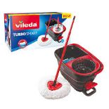 2 x Vileda Turbo smart Microfibre Floor Bucket & mop set. - PW12