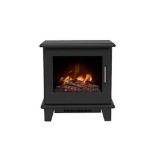 Be Modern Wilmslow 2kW Matt Black Electric Stove. - R9BW.